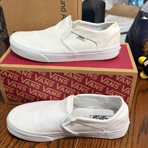 Vans Asher Canvas Shoes in True White